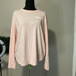 Hollister Light Pink Crew Neck Top
